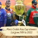 Men’s Cricket Asia Cup Winners List from 1984 to 2022