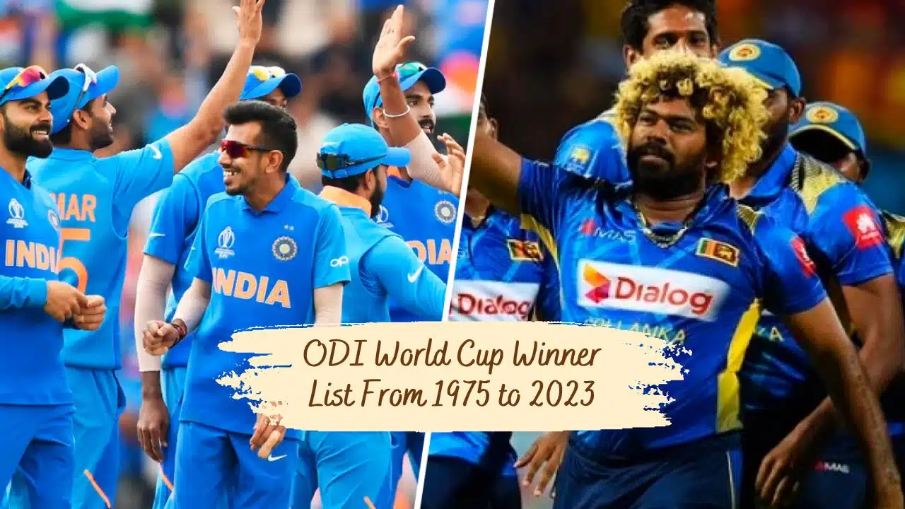 ODI World Cup Winner List From 1975 to 2023